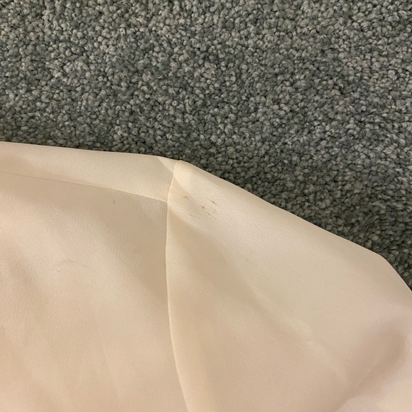 DKNY Cream Chiffon Collared Shirt - Picture 8 of 9